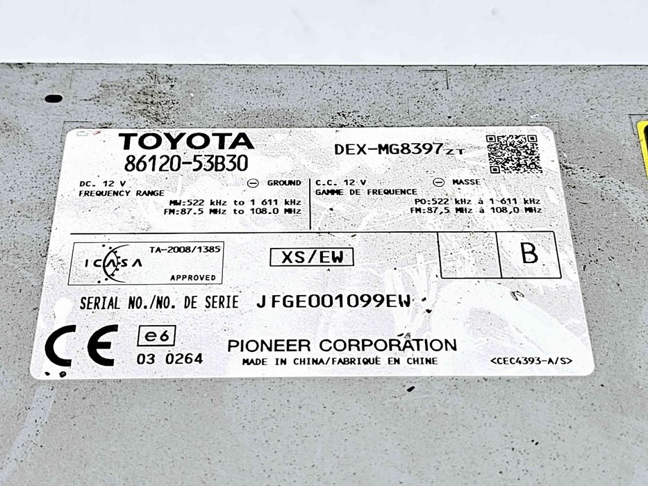 Radio CD LEXUS IS II (GSE2, ALE2, USE2) [Fabr 2005-2013] 86120-53B30