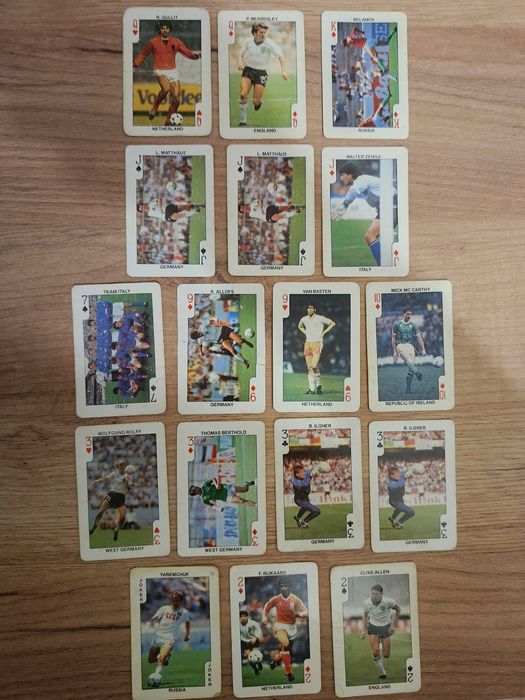 Колекционерски карти с футболисти Евро 88