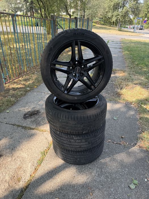 Set Jante Aliaj 17" BORBET 5x112 + Anvelope Vară 235/45 R17 VW Audi Skoda Seat Mercedes