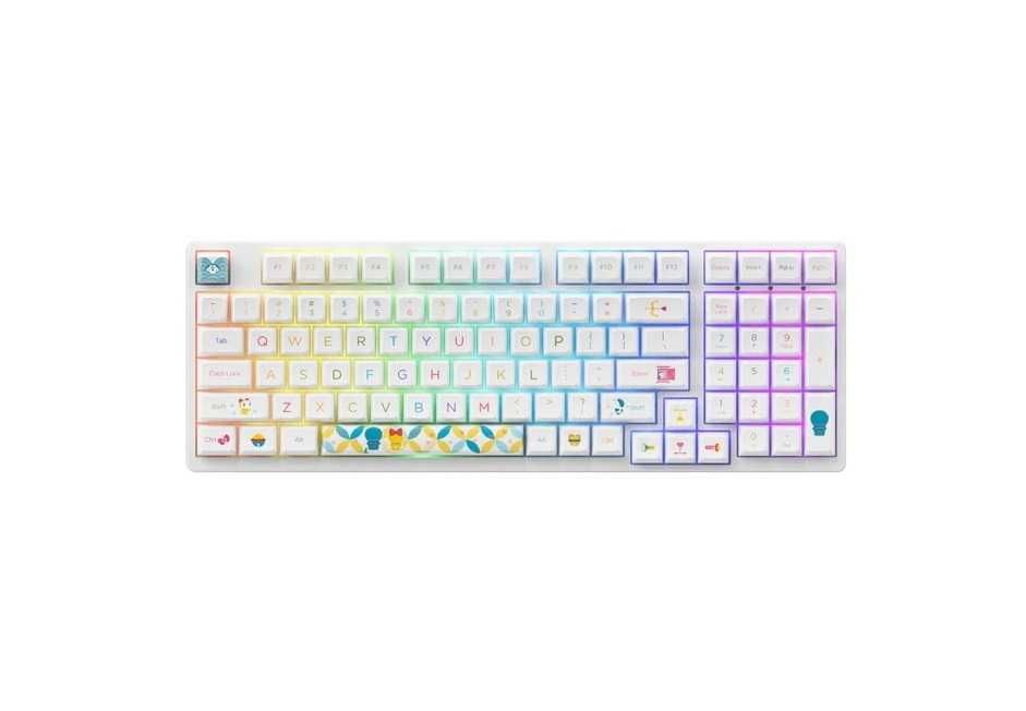 } Клавиатура Akko 3098B Doraemon Rainbow CS Jelly Pink RGB