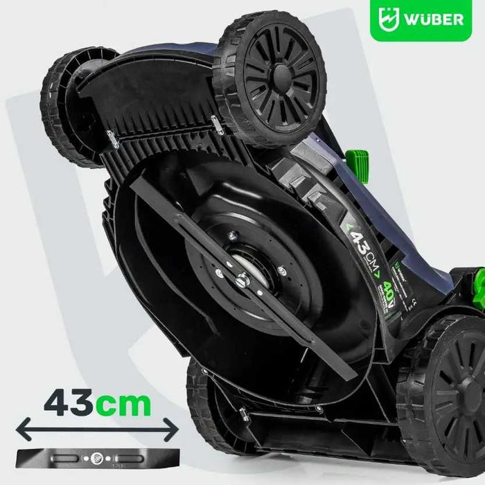 Masina de tuns iarba, gazon, electrica, 2x20V Li-ion, 38 cm 40V Wuber