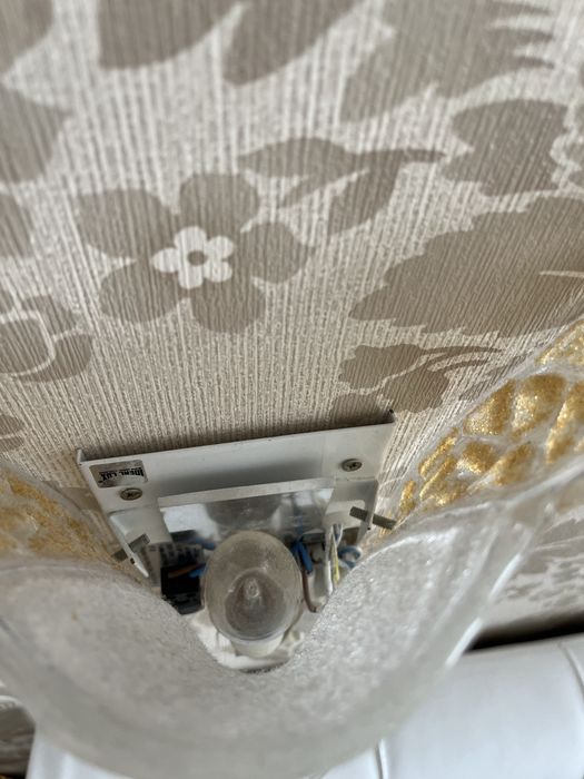 Плафониера от муранско стъкло с 2 нощни лампи