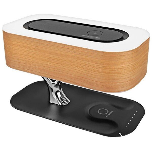 Boxa portabila PROMATE Bonsai-Qi, Bluetooth, Incarcare Wireless QI, LE
