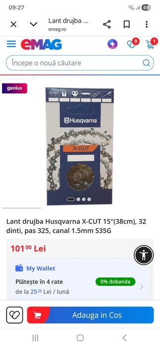 Vand lanturi de drujba husqvarna originale de 32dinti 33 dinți 36dinti pas 325