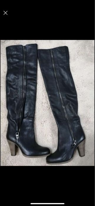 Cizme Barbara Bui ,peste genunchi,piele ,marinea 38,