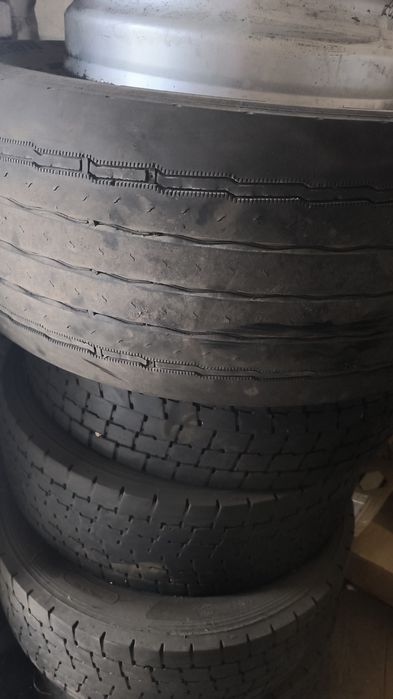 Продам автошины б/у размер 315/60/22.5, 355/50/22.5 рулевая ось, диски