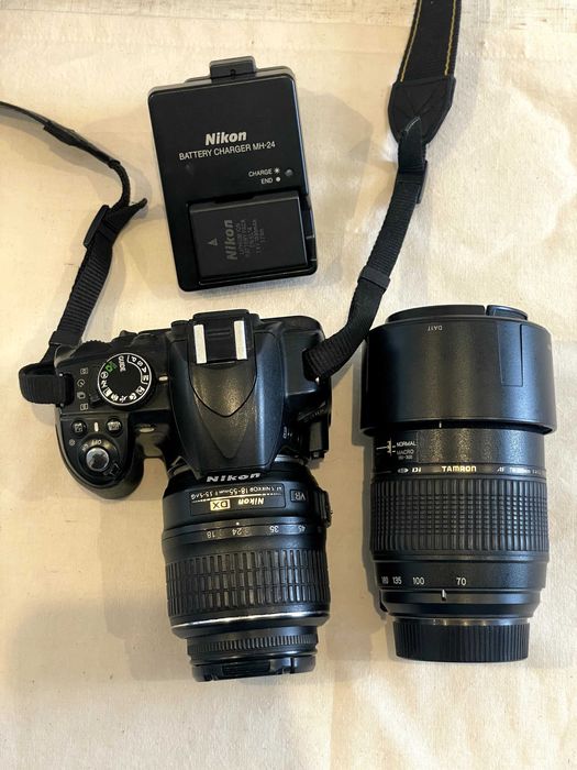 Nikon D3100 + 18-55mm kit lens + 70-300mm Tamron
