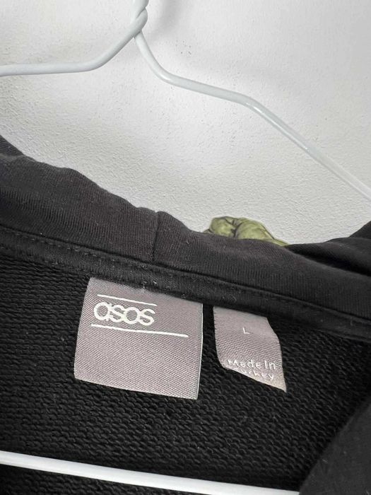 Tricou Asos negru oversize cu gluga Dark Future