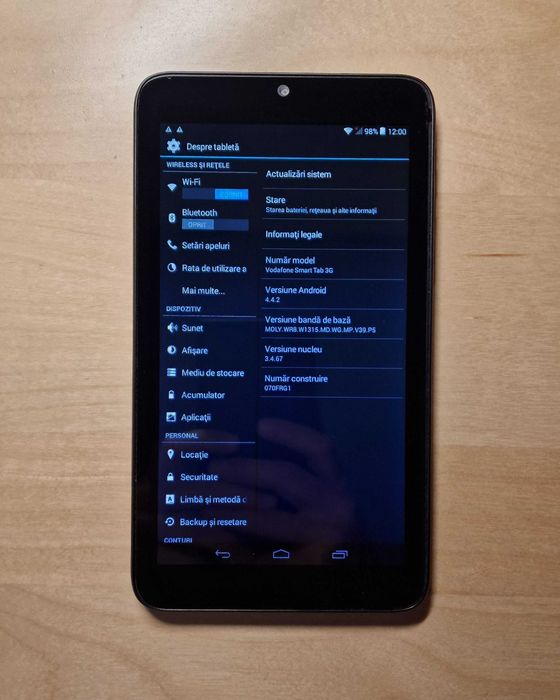 Tableta Vodafone Smart Tab 3G 7 inch Neagra radio gps micro SIM card