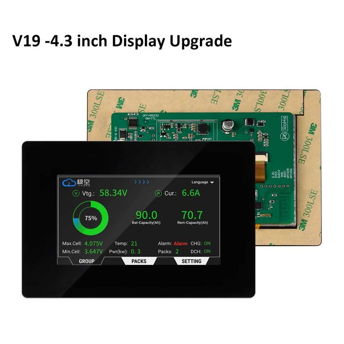 JK BMS 200A JK-PB2A16S20P 4.3 LCD active balance equalizer LiFePO4 БМС