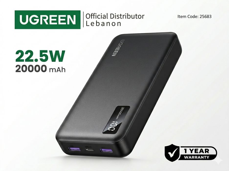 UGREEN PowerBank 20000mAh 22.5W PD 20W. Есть доставка