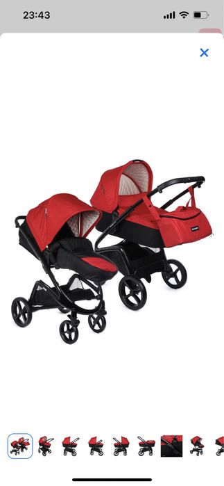 Коляска 3/1 красный с черном цвете