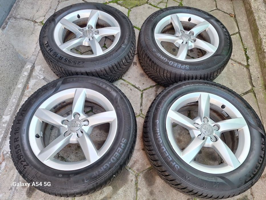 16цола 5х112 Ауди 66,6мм+зимни 225/55/16