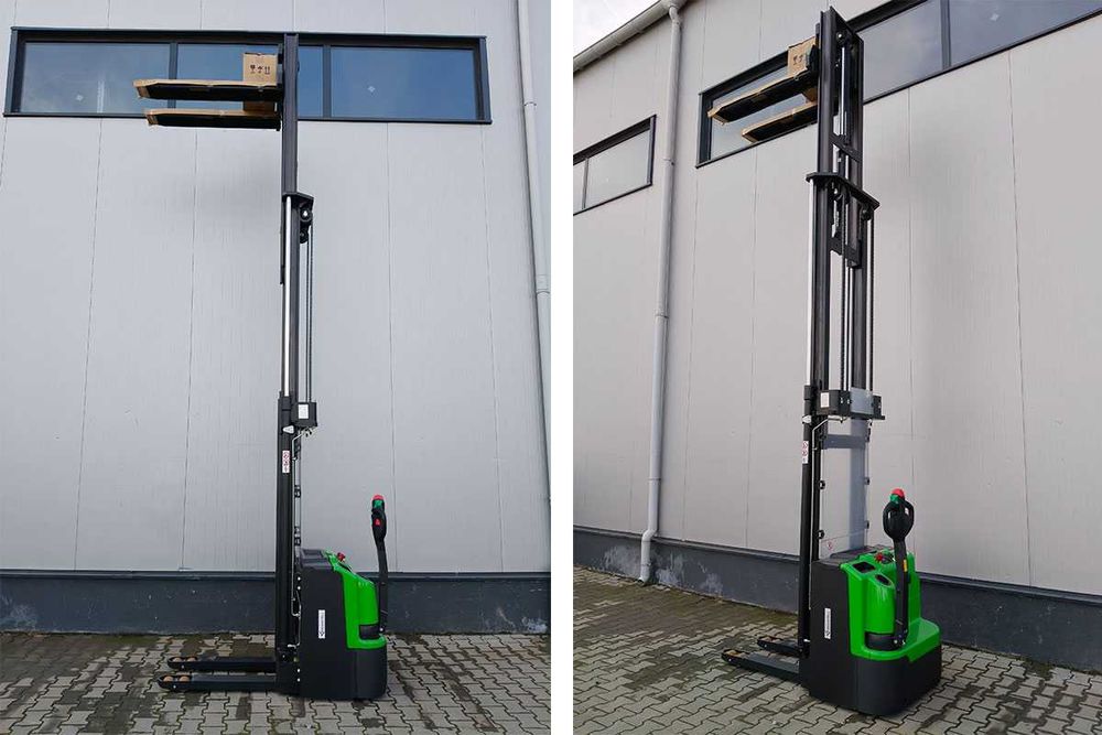 Ел. стакер Noblelift PS16L, товар до 1600 кг, повдигане до 4.6 м, НОВ