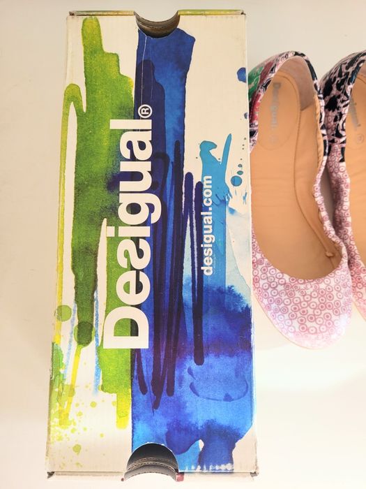 Balerini Desigual din piele interior și exterior