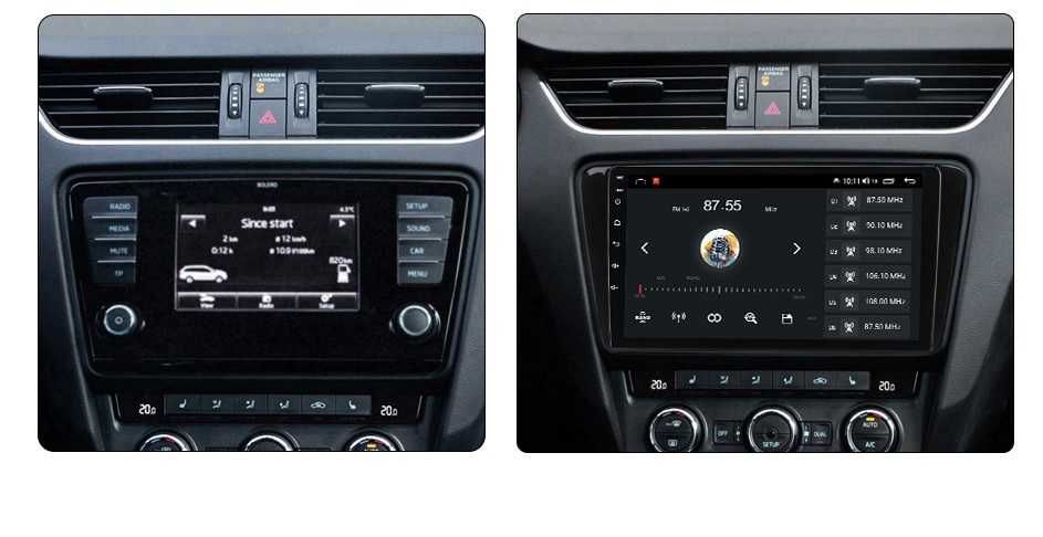 Navigatie Skoda Octavia 3 din 2013 - 2018, 8 GB RAM  Camera marsarier