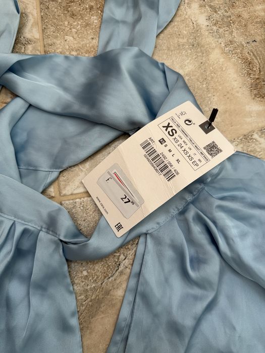 Сатенена и шифонена ризи на Zara