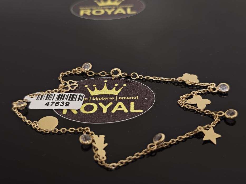Bijuteria Royal: Brățară aur 14k/4.60 gr