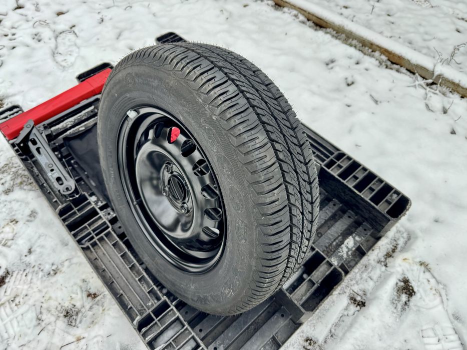 ЧИСТО НОВА Резервна гума+джанта 14цола 4x100+Авариен комплект за Opel