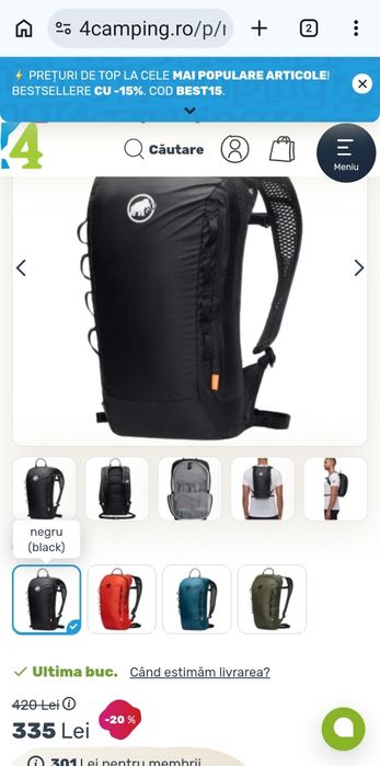 Rucsac alpinism Mammut Neon Light 12 litri, 0 km