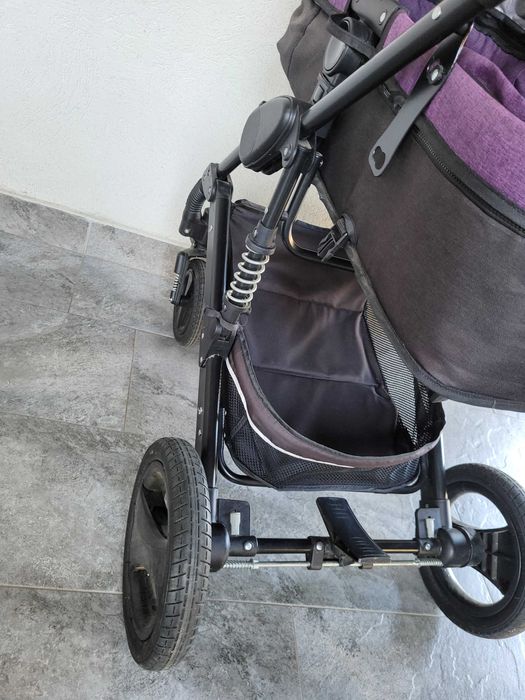 Cărucior copiii 3 in 1, Coccolle in stare bună,  culoarea mov/negru