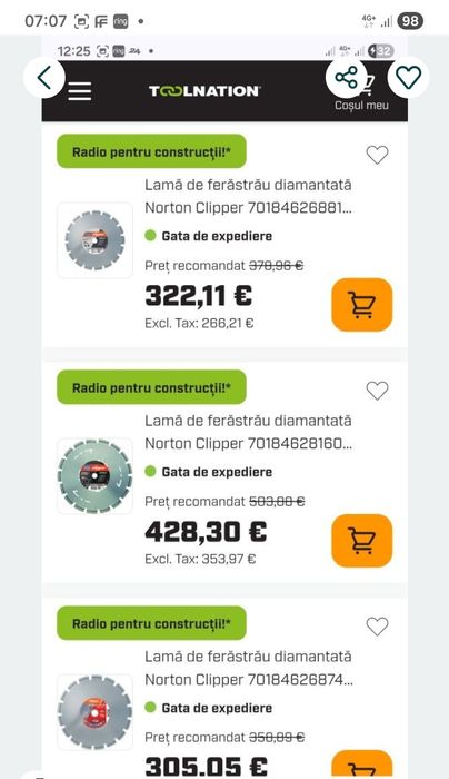 Norton Clipper CS401-P13 Masină taiat asfalt,beton  An 2025 Disc 450 m