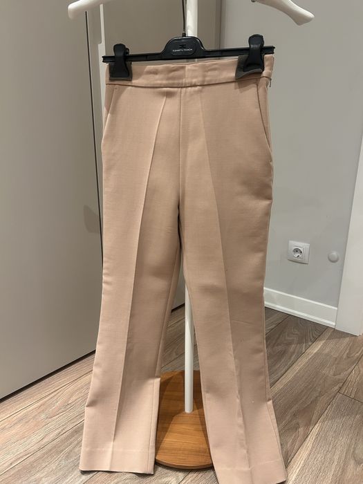 Max Mara чино панралон с ръв и висока талия