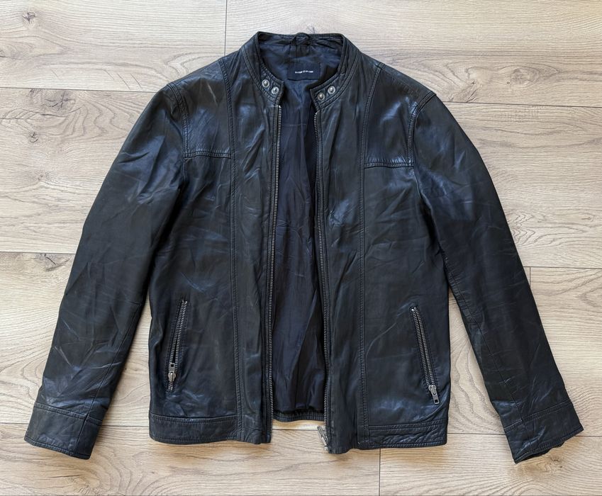 Geaca Piele Naturala SAMSOE & SAMSOE Krede Negru Barbati | Marime M