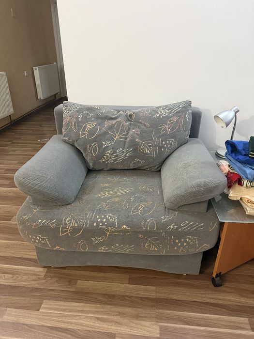 Fotoliu robust extensibil cu spatiu depozitare