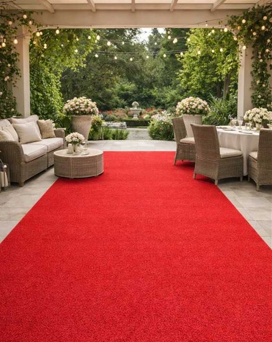 Mocheta Exterioara Plastificata Gazon Rosu/Albastru/Gri