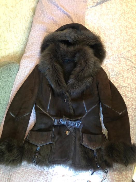 Кожаная дубленка