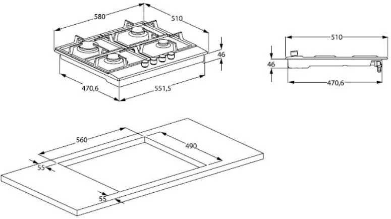 Газовая варочная панель Beko HIAG64225SX, нержавеющая сталь