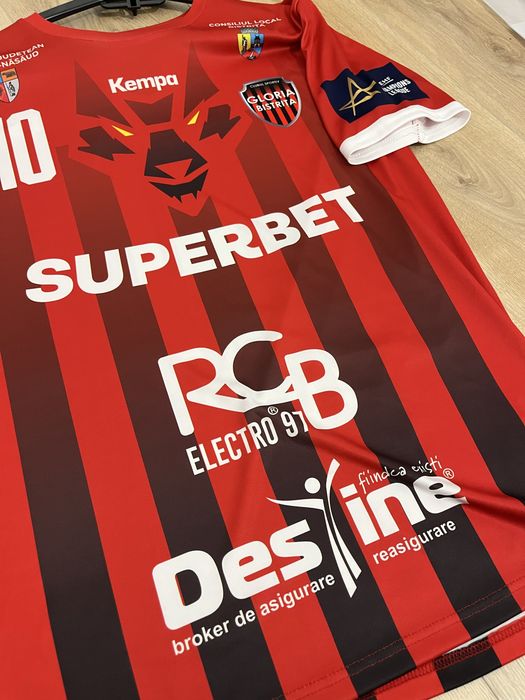 Tricou de handbal Gloria Bistrita Danila So delgado 10 ehd champions league marime M Kempa