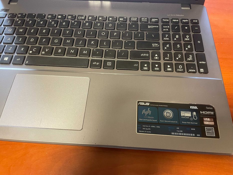 Vand Laptop Asus X550L 4Gb RAM, IntelCore i5-4200CPU-1,60Ghz, in stare de functionare, 250 lei