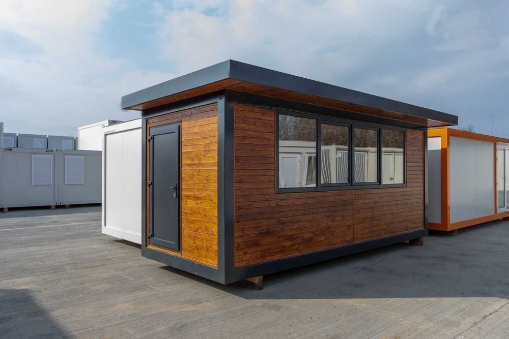 Vand container modular la cheie, cabina de paza, birou, depozit, vitrina, magazin