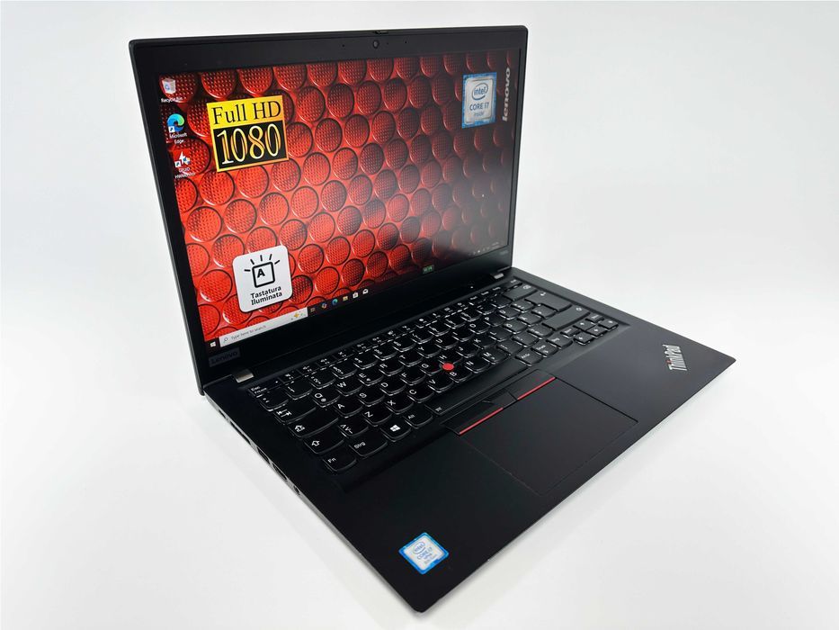 Laptop Lenovo Thinkpad T490s Intel i7 16 gb ram 128 gb ssd Ecran 14 inch Full HD Touchscreen  Design slim Gama business Factura si Garantie 12 luni