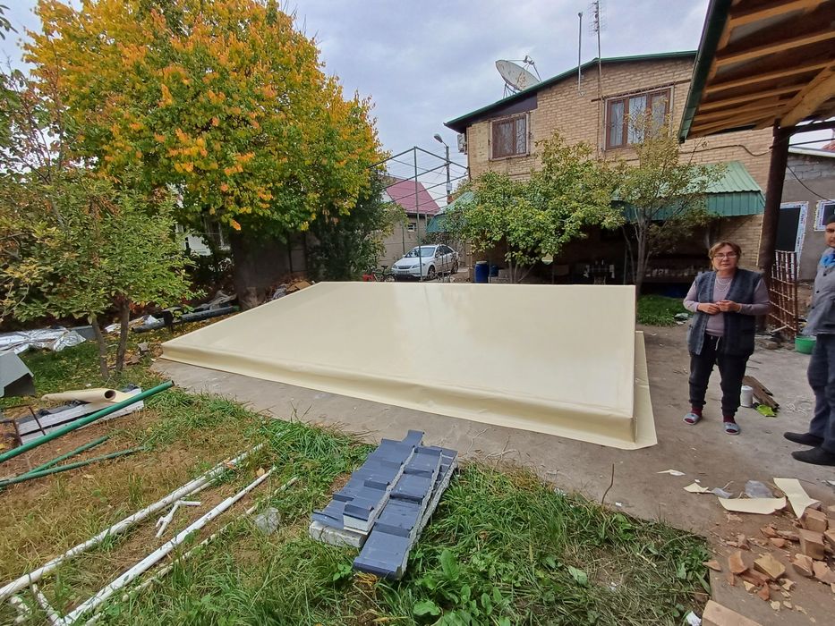 Бассен банер и баннер тент bassen baner banner tent установка киламиз