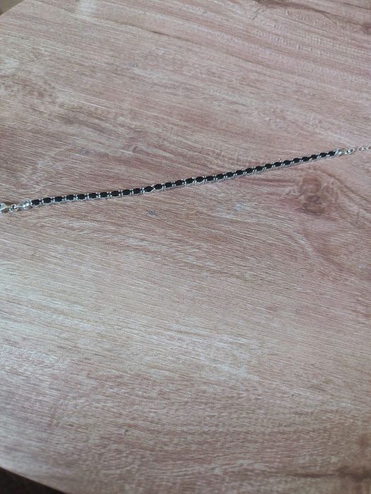 Bratara din argint 925 cu pietre negre Marquise