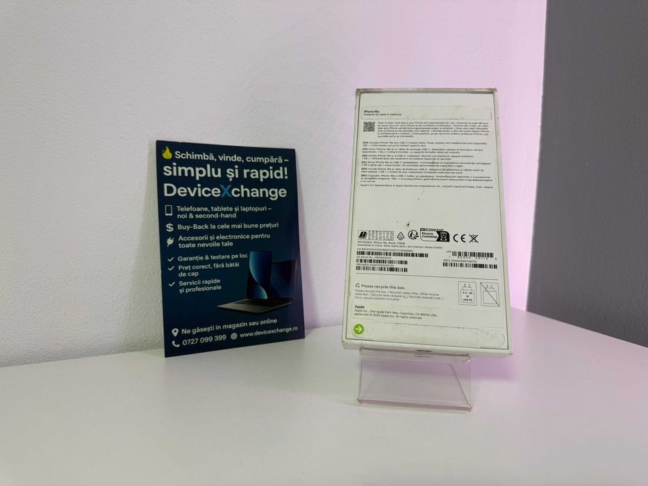 iPhone 16e 128gb Nou 0 Cicluri * Garantie *Buy Back * deviceXchange