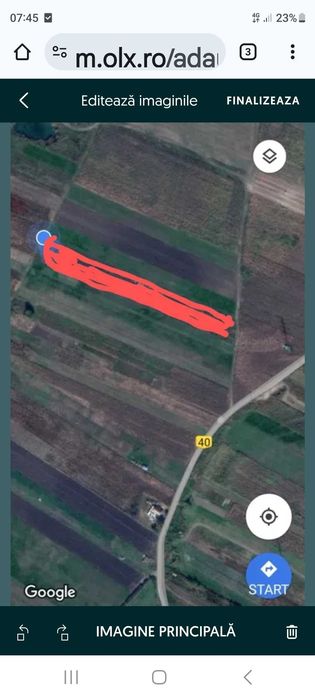 Teren intravilan cu certificat de urbanism ( informare )