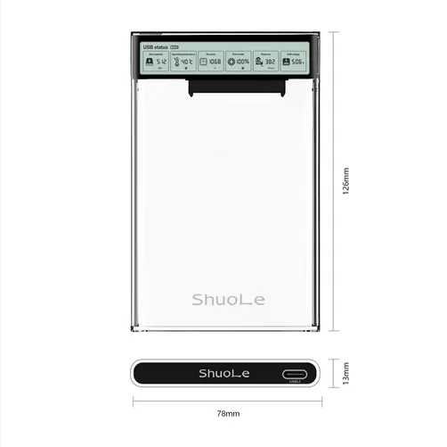 Carcasa SSD/HDD 2.5 inch hdd extern cu afisaj LCD SENTINEL