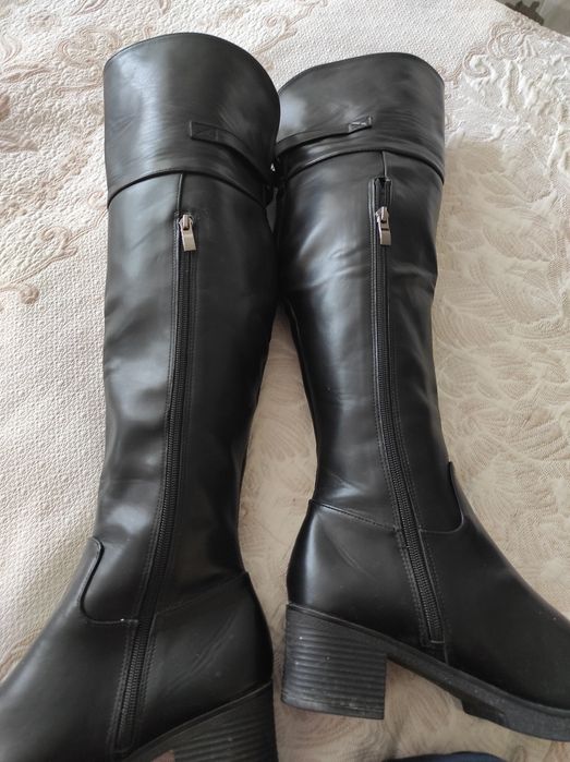 Осенние высокие ботфорты б/у