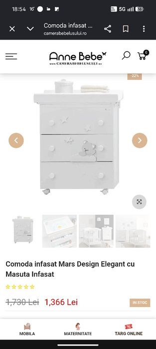 Comoda infasat Mars Design Elegant cu Masuta Infasat