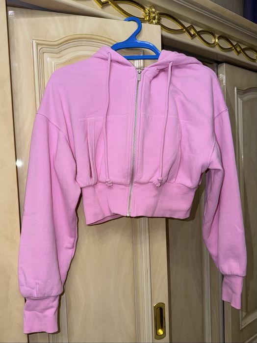 ZARA розовая ветровка / зип худи
