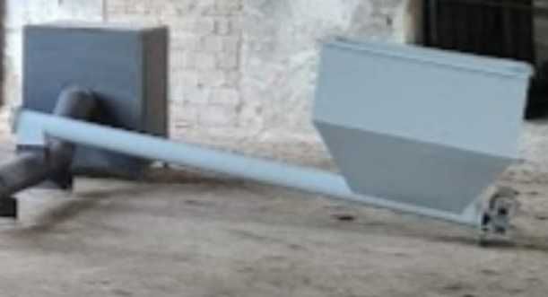Snec alimentare presa peleti, uscator cu buncher