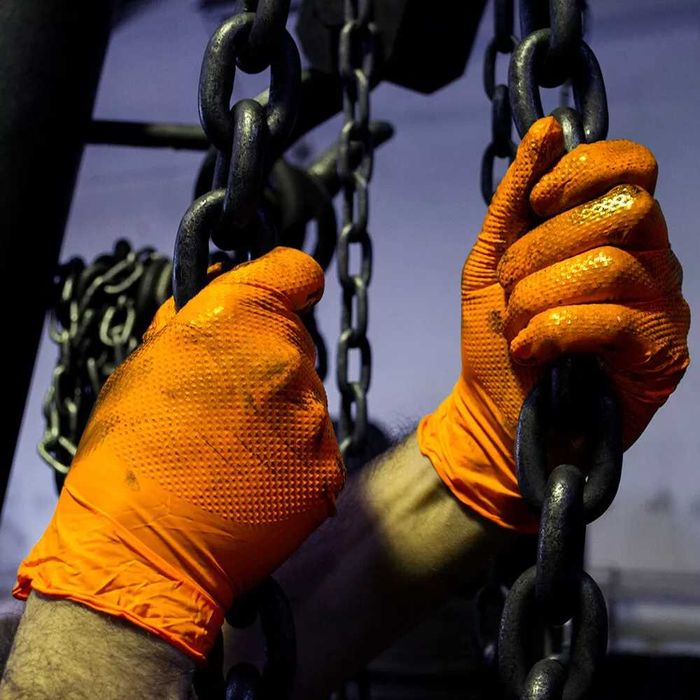 Дебели и плътни АВТОСЕРВИЗНИ нитрилни ръкавици ДИАМАНТЕНА ТЕКСТУРА