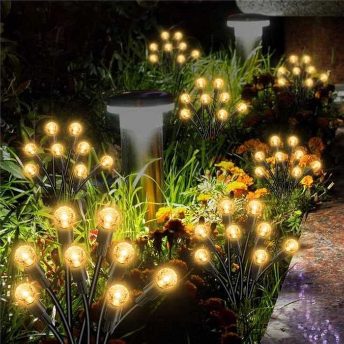 коледно светещо дръвче с 10LED топки топла светлина 70см и сменящи се програми