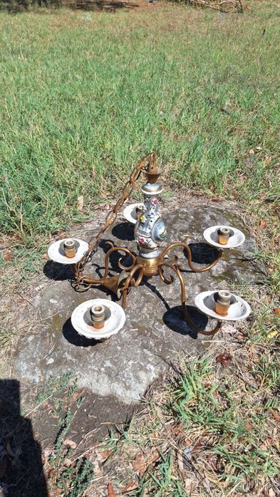 Полилей класика - мед с керамика, ръчно рисуван