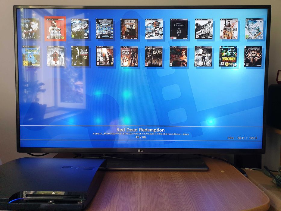 PS3 modat CFW 500 GB + 60 jocuri (GTA V, Red Dead, God of War, NFS)
