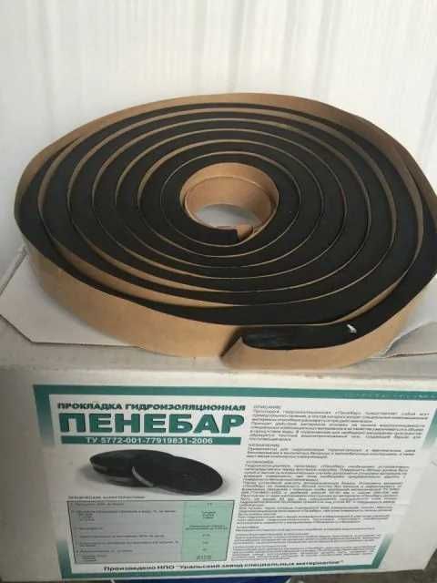 Бентонитовый шнур набухающая лента Расширение до 400% Пенебар Россия